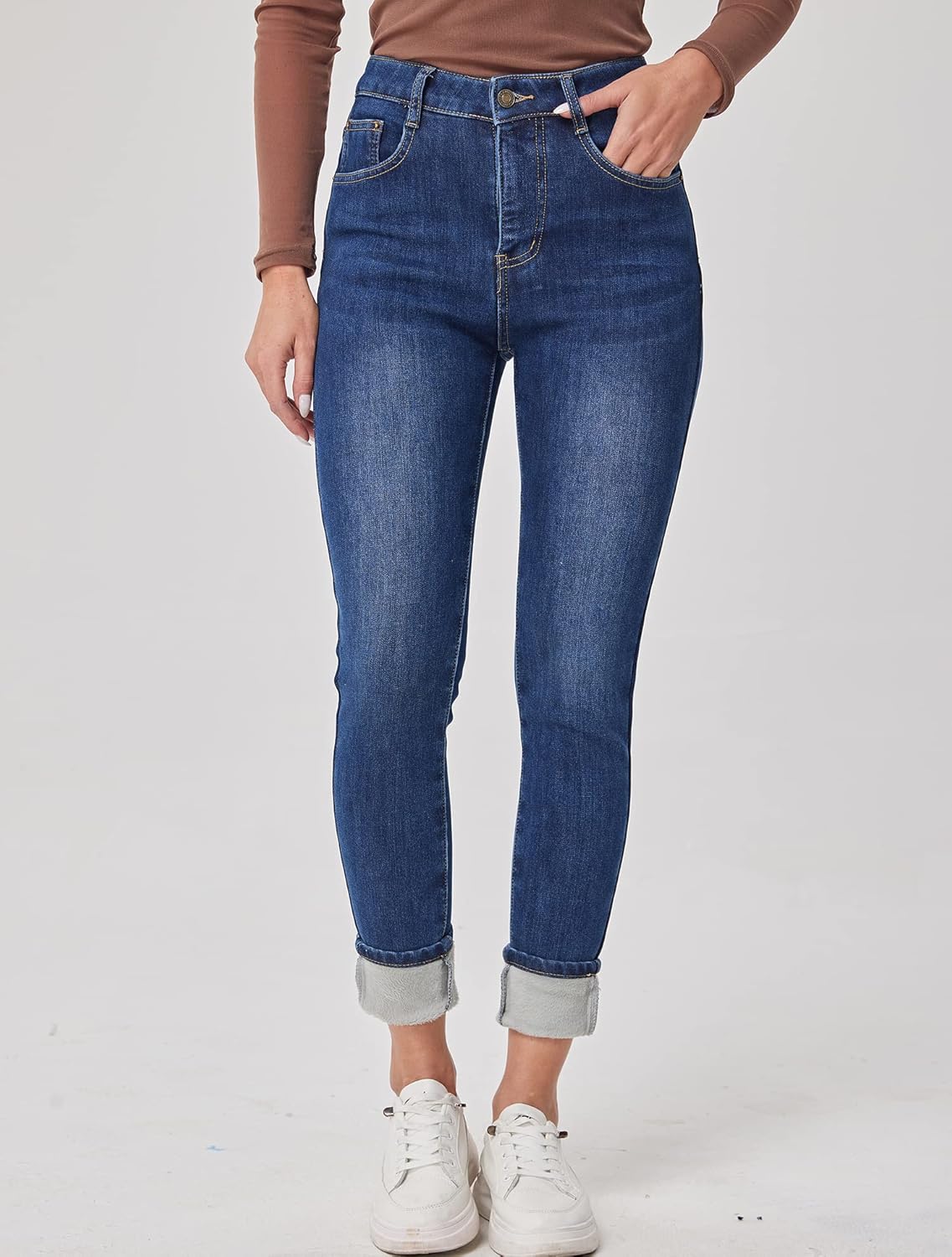 Natasha - Cozy Skinny Thermal Jeans