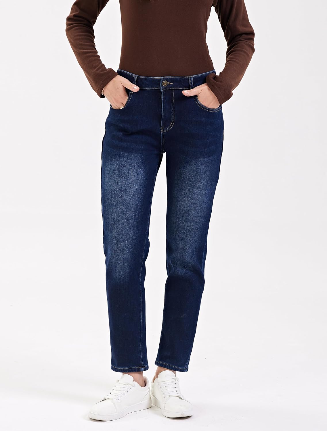 Natasha - Cozy Straight-Leg Thermal Jeans