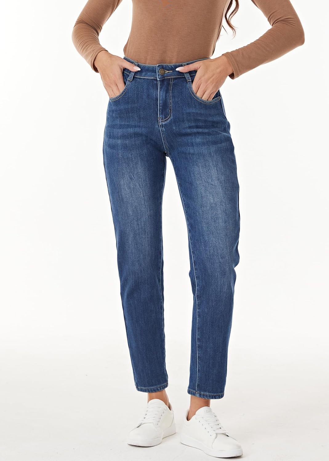 Natasha - Cozy Straight-Leg Thermal Jeans