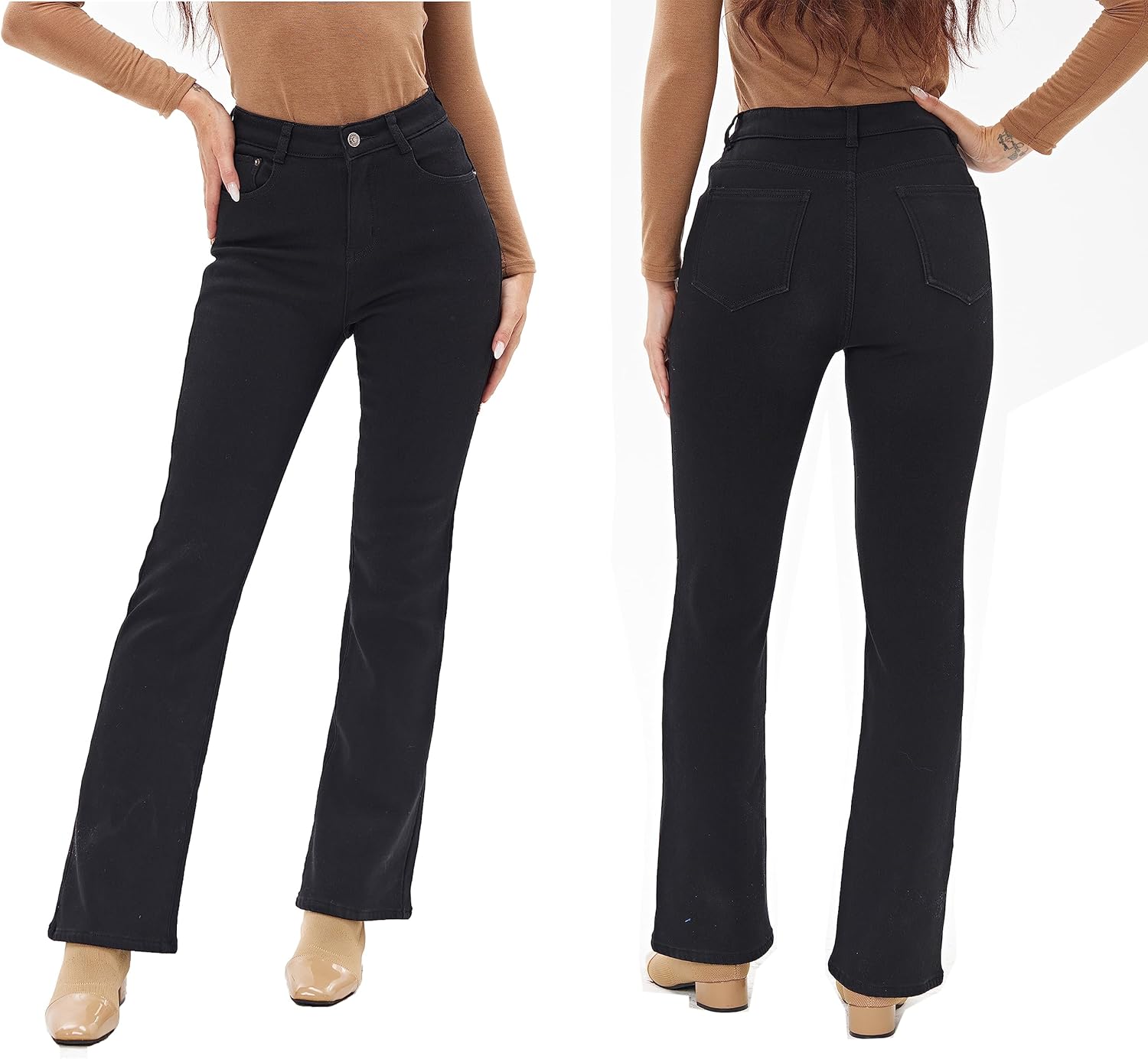 Natasha - Cozy Flare Thermal Jeans