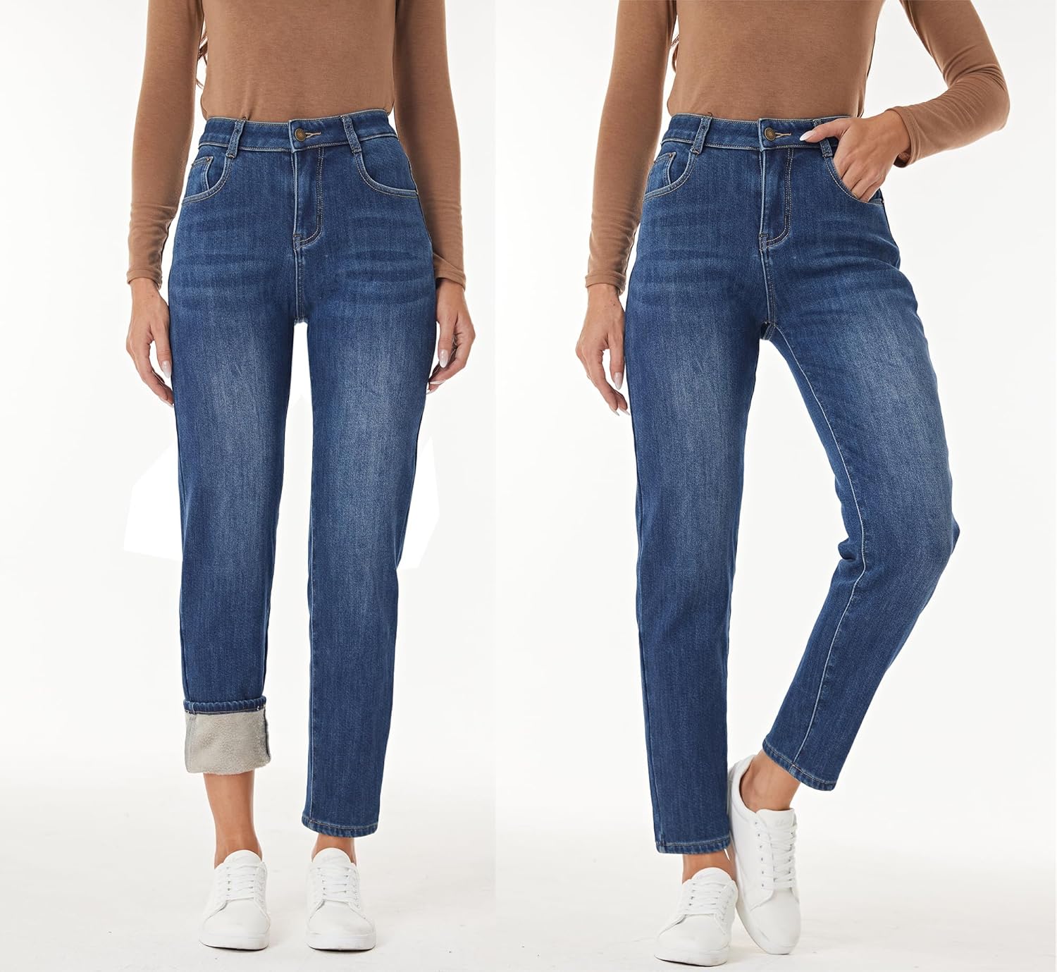 Natasha - Cozy Straight-Leg Thermal Jeans