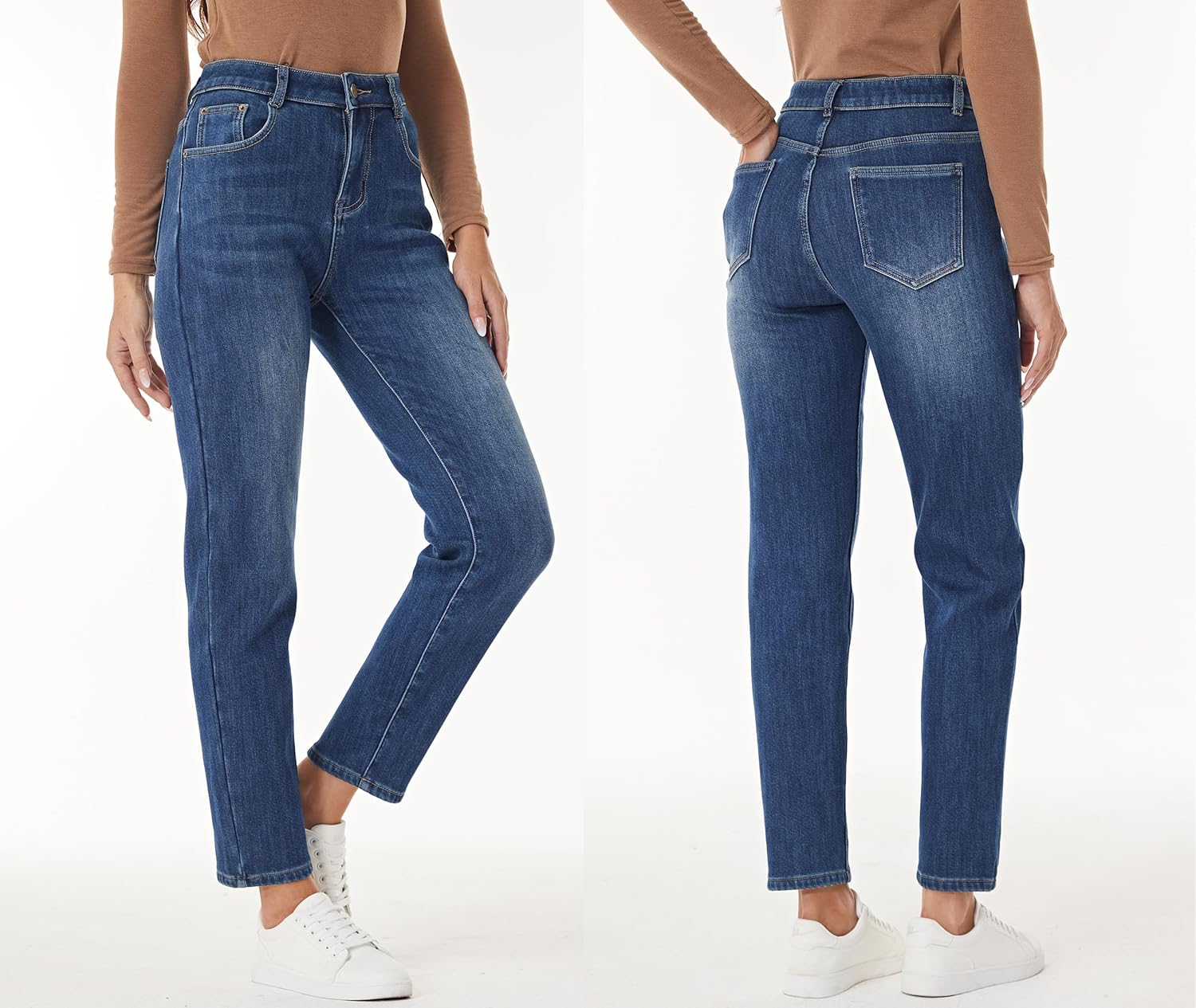 Natasha - Cozy Straight-Leg Thermal Jeans