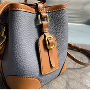 Genuine Leather Bucket Bag