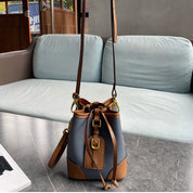 Genuine Leather Bucket Bag