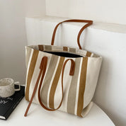 Raffia Stripe Shoulder Bag