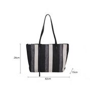 Raffia Stripe Shoulder Bag