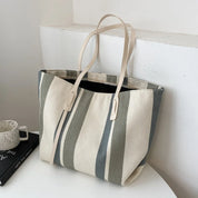 Raffia Stripe Shoulder Bag