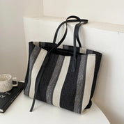 Raffia Stripe Shoulder Bag