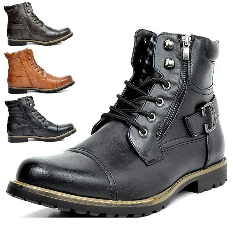 Damon | Lace-up Leather Boots