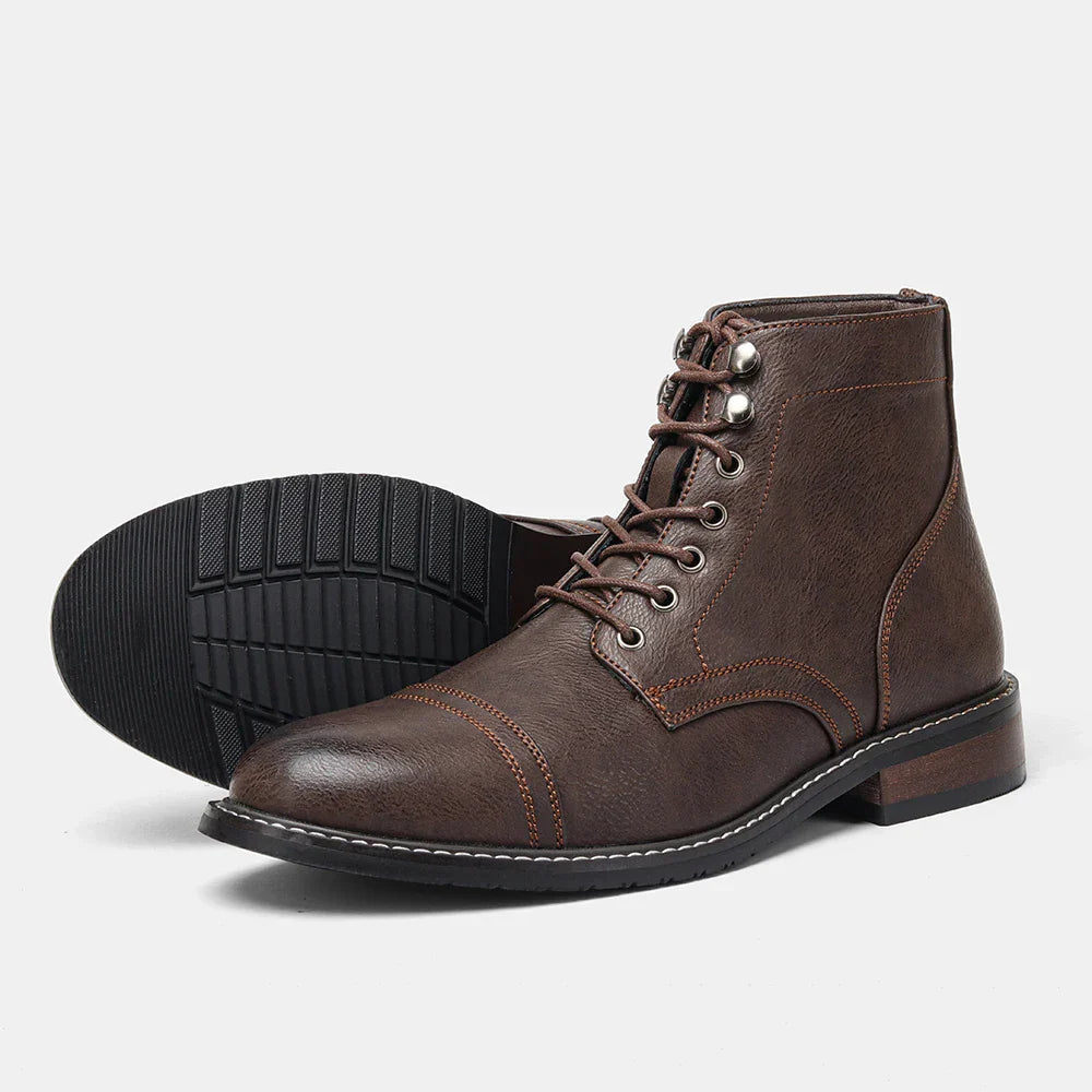 Keith | Vintage Cap-Toe Derby Boots