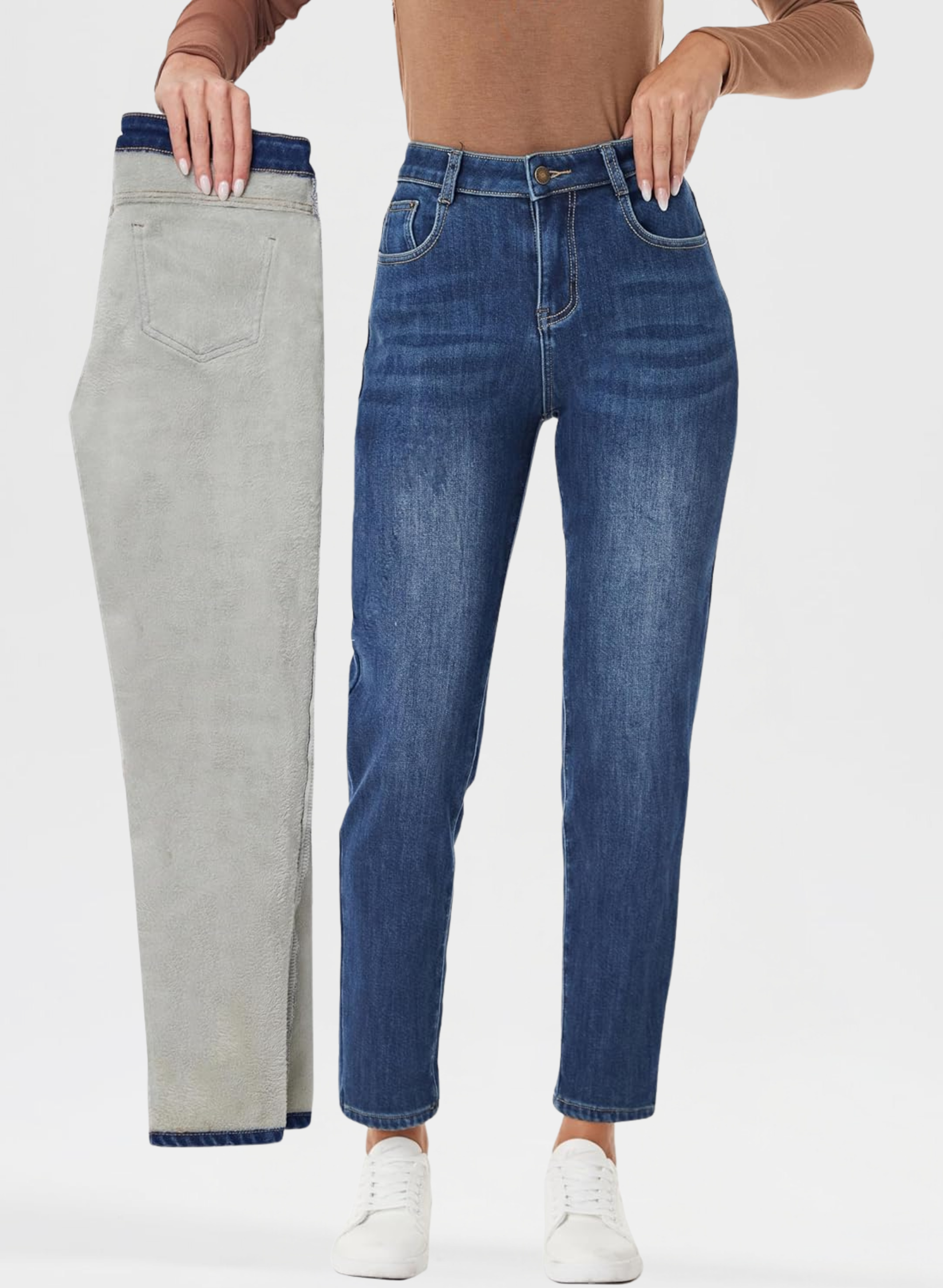 Natasha - Cozy Straight-Leg Thermal Jeans