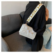 Stone Pattern Crossbody Bag with Chains