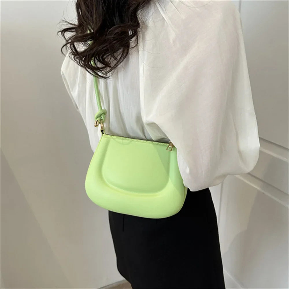 Retro Solid Color Crossbody Bag