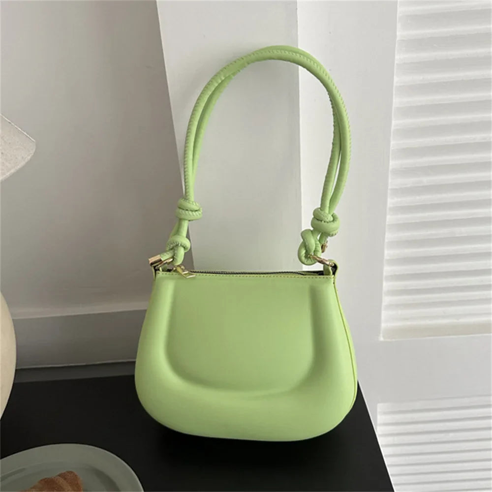 Retro Solid Color Crossbody Bag