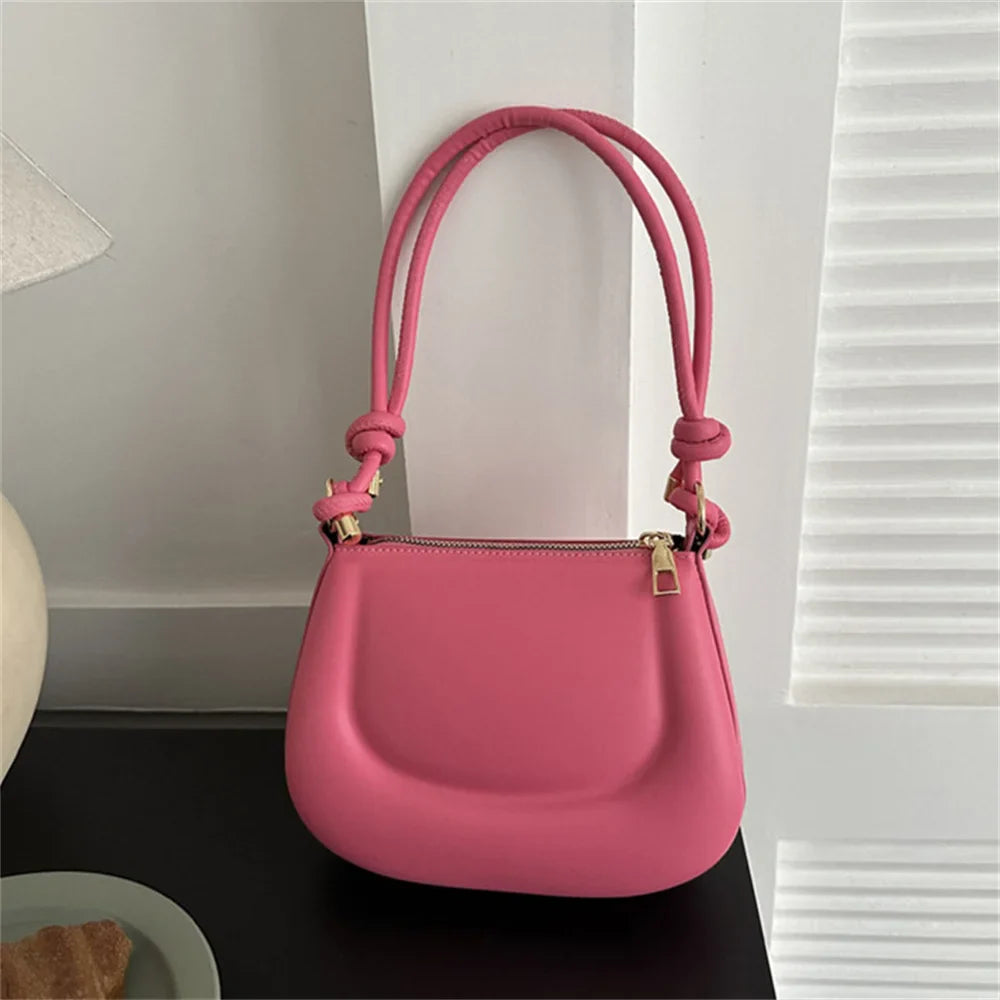 Retro Solid Color Crossbody Bag