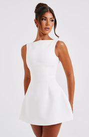 LILA BACKLESS MINI DRESS - IVORY