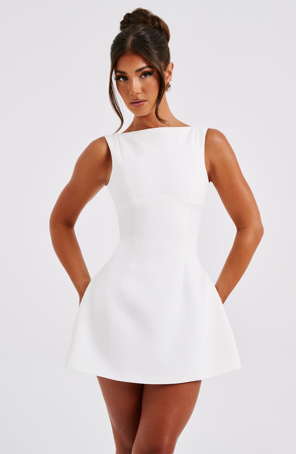 LILA BACKLESS MINI DRESS - IVORY