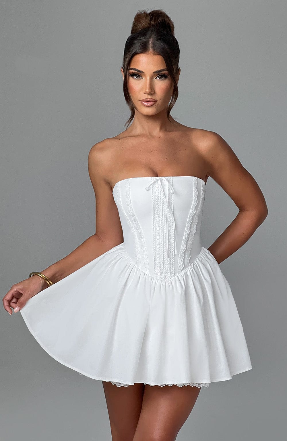 AMELIA MINI DRESS - Ivory