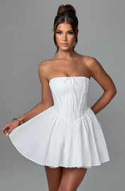 AMELIA MINI DRESS - Ivory