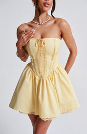 AMELIA MINI DRESS - Lemon