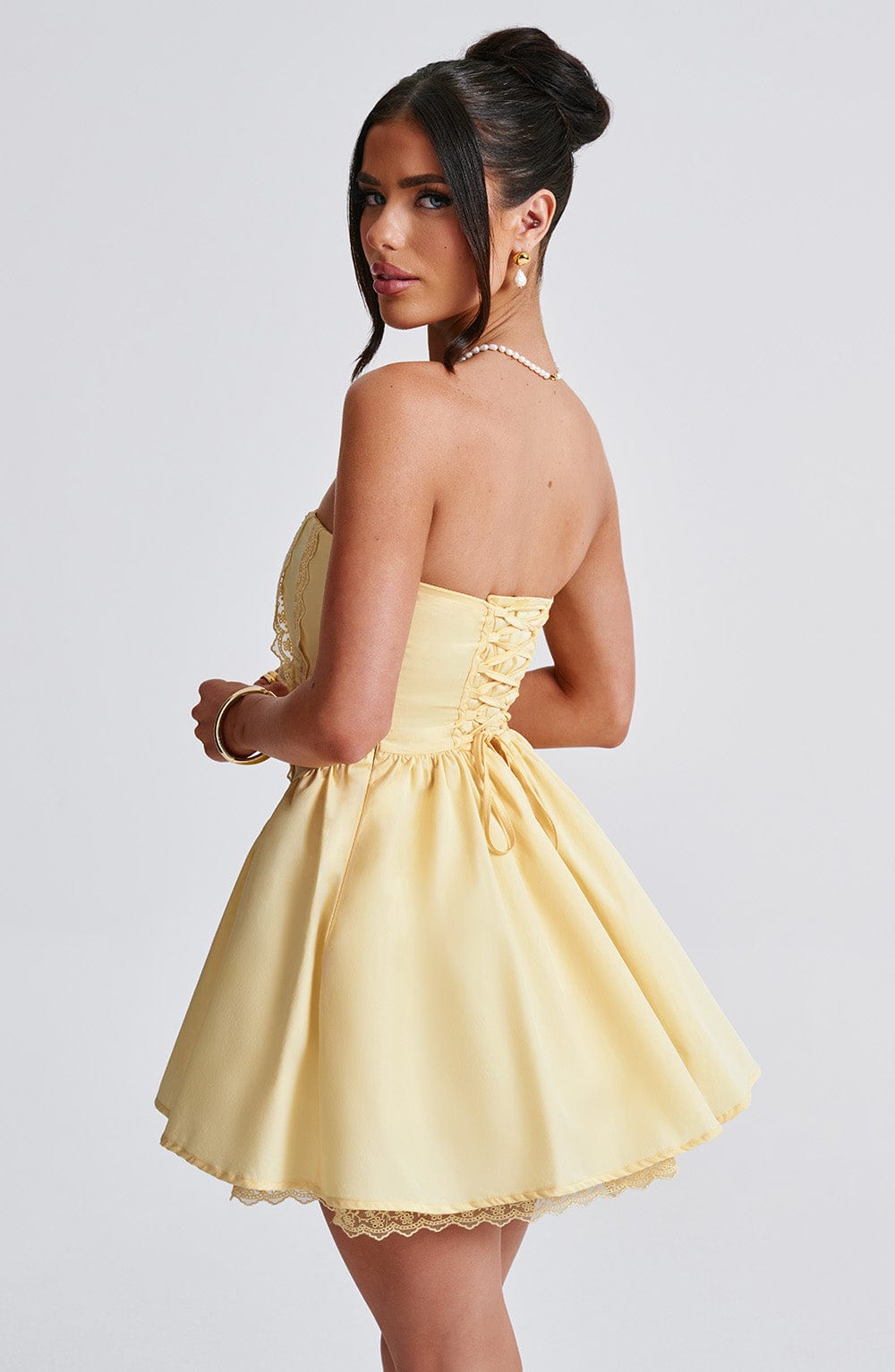 AMELIA MINI DRESS - Lemon