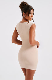 LAVINA MINI DRESS - Nude