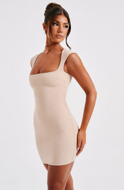 LAVINA MINI DRESS - Nude