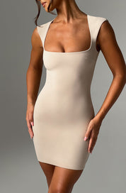 LAVINA MINI DRESS - Nude