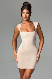 LAVINA MINI DRESS - Nude