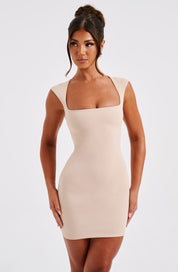 LAVINA MINI DRESS - Nude