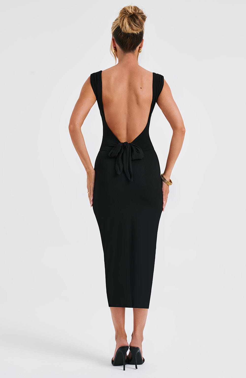 DELANEY MIDI DRESS - Black