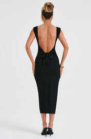 DELANEY MIDI DRESS - Black