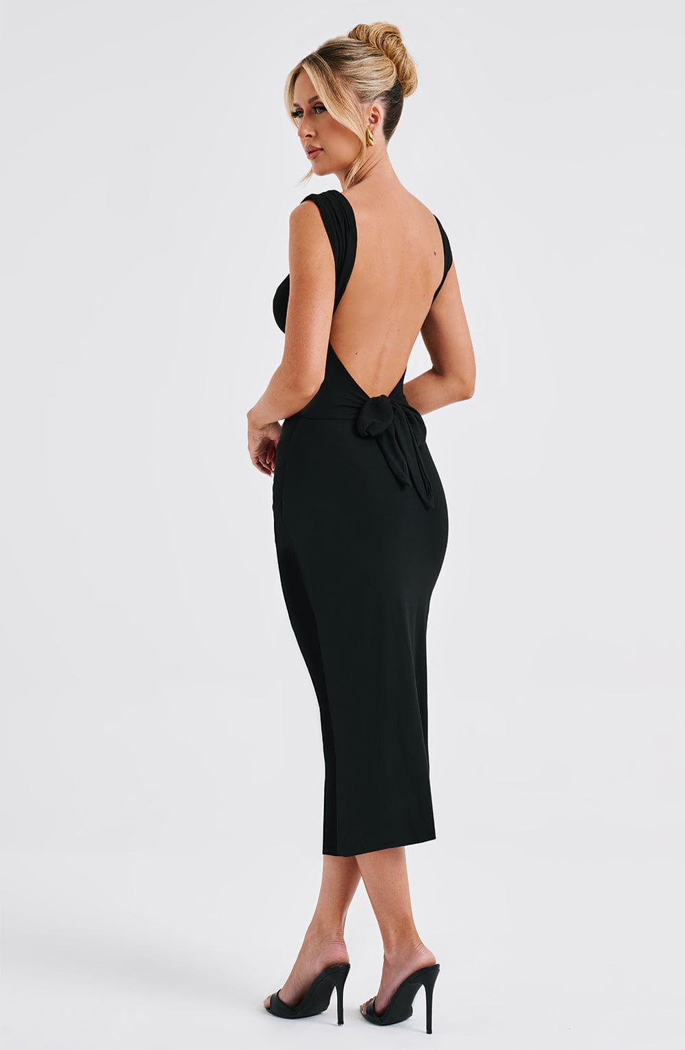 DELANEY MIDI DRESS - Black