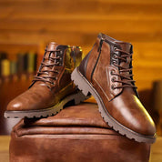 Jethro |  Rugged Leather Lace-Up Boots